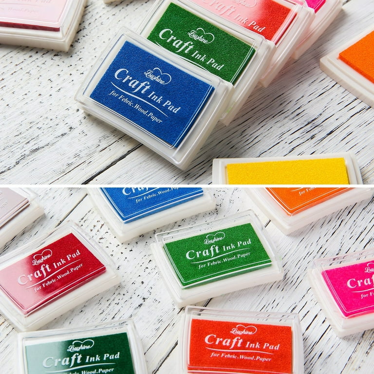 1set 15 Colors Cute Inkpad Craft Oil Based DIY Ink Pads for Rubber