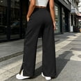 thumbnail image 5 of MLCDZ Fall Sweatpants for Women Drawstring Side Snap Button Lightweight Casual Loose Fit Track Pants with Pockets Comfy Baggy Lounge Golf Workout Trousers, 5 of 9
