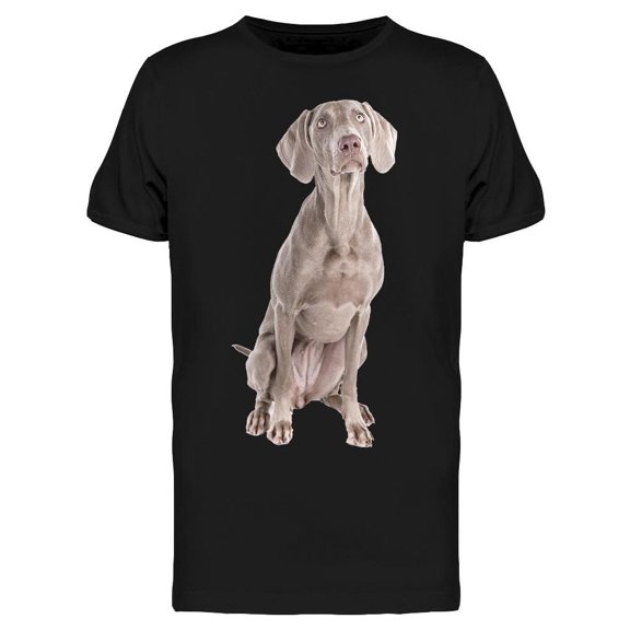 Cute Sitting Weimaraner Tee Men's -Image by Shutterstock