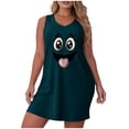 thumbnail image 2 of Sakmal Sleeveless Moo Moos for Women Nightgown Funny Sleep Tank Crew Neck Cute Graphic Nightgown for Women M, 2 of 6