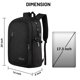 thumbnail image 4 of Mochila para portátil Mancro Anti-Theft Business de 17,3 pulgadas, color negro, 4 of 7