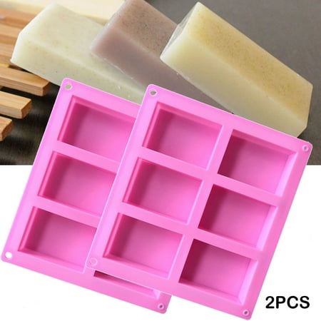 

Yedhsi 6-Cavity Rectangle Soap Mold Silicone Craft DIY Making Homemade Cake Mould Cake Mould