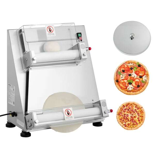 VEVOR Rodillo laminador de masa para pizza de 16 pulgadas, prensa de masa comercial semiautomática de 390 W
