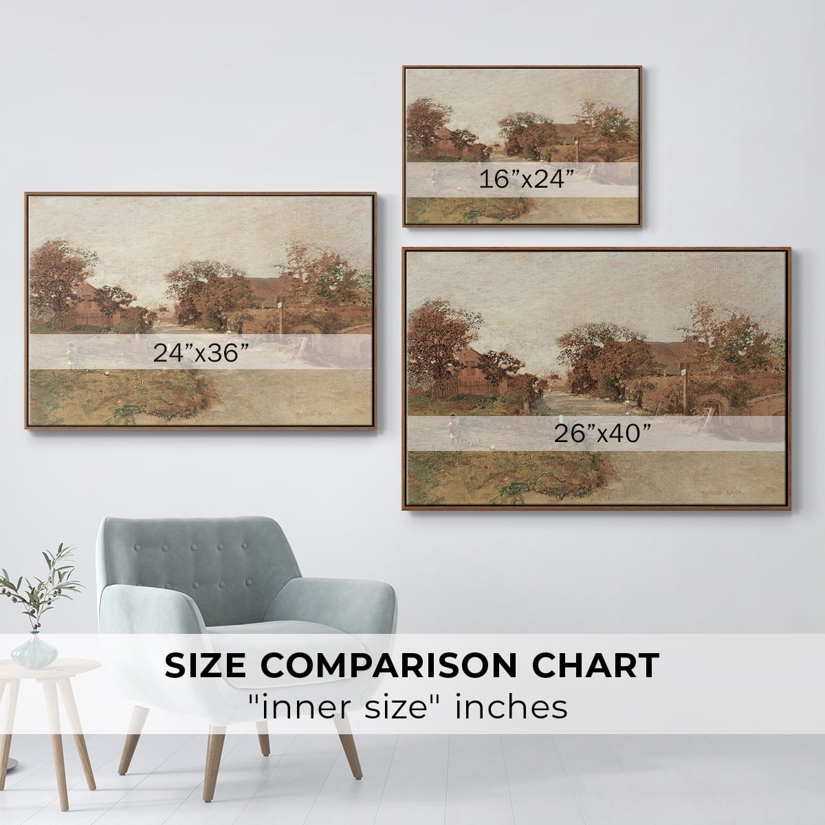 Vintage Animal Print-IX By Wexford Home Framed in Walnut Wood Gallery Wrapped Canvas 25 in. x 37 in.