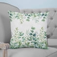 thumbnail image 4 of Sage Green Eucalyptus 26x26 Pillow Covers Set of 2, Farmhouse Botanical Leaves Throw Pillow Covers Decorative Couch Cushion Case, Microfiber Square Pillowcases for Bedroom Car Living Room, 4 of 7