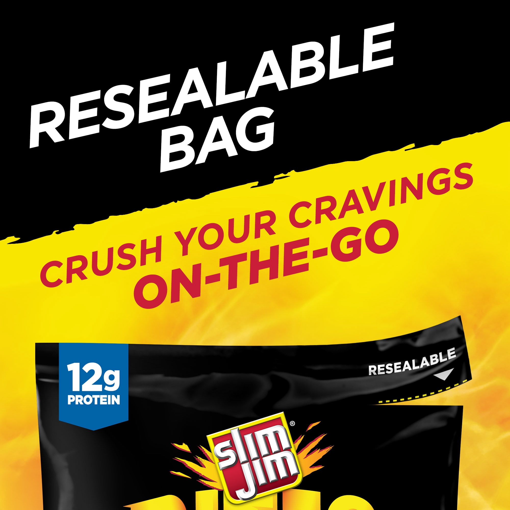 Slim Jim Bites, Mild Bite-Sized Smoked Sausage Meat Snacks, 2 oz.