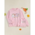 thumbnail image 3 of Mommy and Me Halloween Sweatshirts Long Sleeve Funny Letter Print Pullover Sweater Tops Family Matching Outfits, 3 of 9