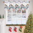 thumbnail image 4 of Christmas Snowman Valances for Windows, 54 x 18in, Shell Starfish Coral White Rod Pocket Kitchen Valance Curtain Light Filtering Window Treatments for Living Room Bedroom, 1 Panel, 4 of 7