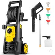BENTISM Electric Pressure Washer, 2000 PSI, Max. 1.76 GPM Power Washer w/ 30 ft Hose & Reel, 4 Quick Connect Nozzles, Foam Cannon, Portable to Clean Patios, Cars, Fences, Driveways, ETL Listed