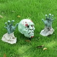 thumbnail image 2 of Zombie Face Arm Stakes Vivid Lifelike Green Zombie Stakes Props Halloween Scary Props Halloween Decorations, 2 of 21