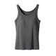 thumbnail image 5 of TaTaai Women's plus size tank top with built-in bra, ribbed texture, solid color, casual comfortable, sleeveless pullover, perfect for loungewear, daily wear & layering Gift, 5 of 9