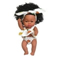 thumbnail image 1 of Baby Cute Curly Hair Sport Boys Black Baby Toy Doll Kids Gift Hooded With Cloth, 1 of 2