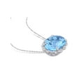 thumbnail image 3 of 24.70 Carat (Ctw) Blue Topaz Pendant Necklace in 14K White Gold with Chain and Accent Diamonds for Women, 3 of 6