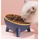 thumbnail image 1 of Cuenco de resina para perros y gatos, cuenco para gatos elevado e inclinado, Base triangular, cuenco antivuelco, bonito cuenco para comida, cuenco protector para columna Cervical para perros y gatos MFZFUKR LF-0698, 1 of 5