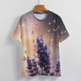 thumbnail image 4 of Lavender Women T-Shirt Classic O Neck T-Shirts Short-Sleeve Trendy Animal Print Design Tshirt Casual Clothing, 4 of 5
