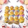 thumbnail image 5 of Todaioua 12pcs Cute Easter Bunny Egg Hanging Ornament 2D Flat Wooden Keychain Pendant for Car Rearview Mirror Backpack Window Wall Holiday Decoration Colorful Wooden Ornaments Gift Set, 5 of 8