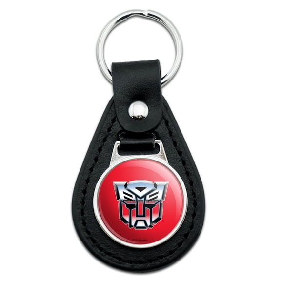 Transformers Autobot Symbol Retro Black Leather Keychain