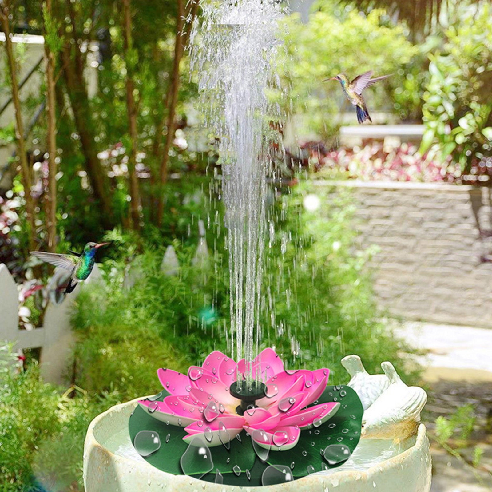 Cagogo Solar Floating Fountain For Garden Pond, Outdoor Water Feature For Patio And Lawn, Solar Powered Leaf Flower Design With .2W High Efficiency Panel