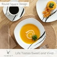 thumbnail image 3 of VEWEET, Series Teresa, 30-Piece Porcelain Dinnerware Set, Ivory White Dinner Set, Service for 6, 3 of 7