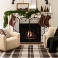 thumbnail image 2 of 4-Piece Arched Fireplace Screen Decoration, Hand Rolled Wrought Iron Fireplace Spark Hood, 2 of 5