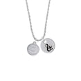 thumbnail image 2 of Delight Jewelry Stainless Steel Disc Class of 2022 Silvertone Script Initial Disc - & - Charm Necklace, 20"+3", 2 of 4