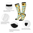thumbnail image 5 of Haiem White Blue Striped Sunflower Socks, Funny Novelty Crazy Design Cotton Socks Sports Socks Knee High Socks For Men, Women,1Pairs - Gift For Working Friends, 5 of 8