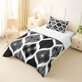 thumbnail image 2 of Homewish Boho Geometric Stripe Twin Comforter Sets,Modern Minimalist Art Bedding Set,Black,Reversible,2-Piece,1 Comforter and 1 Pillowcase, 2 of 7