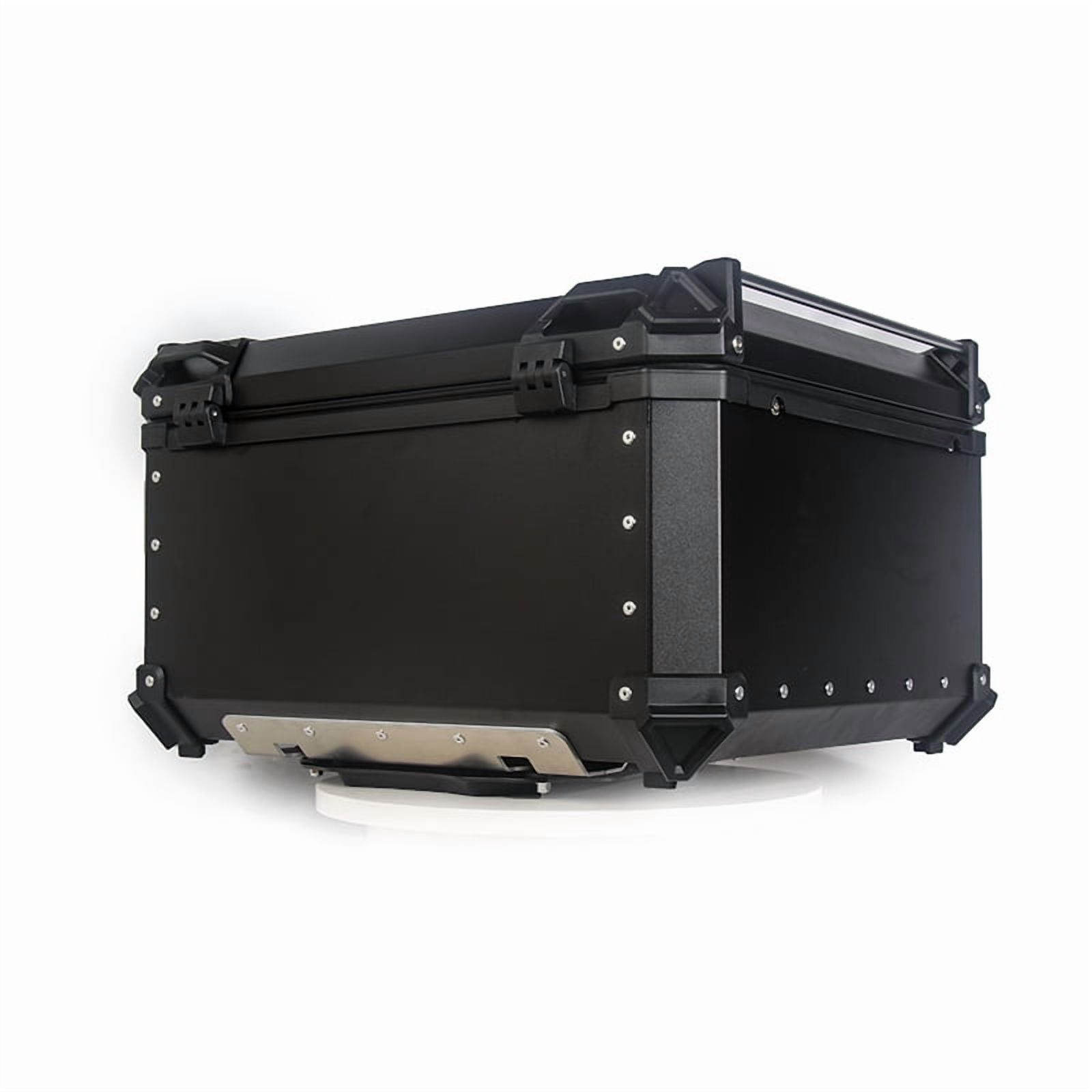 100L Waterproof Motorcycle Top Box - Universal Anti-Theft Lock Rear Trunk for Touring & Storage, Fits Full-Face Helmet & Luggage, Heavy-Duty Motorcycle Tail Box