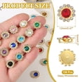 thumbnail image 2 of 12mm Sunflower Diamond Sew on Rhinestones, 150 Pcs Rhinestone Sequin Embellishments Crystal Glass Metal Base for Bedazzling, Bright Red, 2 of 7