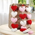 thumbnail image 5 of Hand-Crocheted Heart Decorations, 24-Pack in Red Pink White, Add Romantic Charm to Valentine's Day or Anniversary Parties, 5 of 8