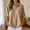 Beige, variant on Uobin Womens Short Sleeve Polo Sweater V Neck Collared Knitted Shirts Waffle Summer Casual Business Office Work Tops Golf Clothes