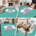 thumbnail image 6 of Funny Elephant Washable Living Room Rugs 5'x8', Elephant's Butt White Washing Machine Farmhouse Low Pile Throw Large Area Rug Non-Slip Sturdy Edge Binding Carpet for Living Room Kitchen Office, 6 of 9