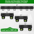 thumbnail image 5 of Garage Organization Wall Mount with 48 inches Rails and 6 Double-layer Hooks, Heavy Duty Garden Tool Rack, Hanging Storage Rack For Yard Tools, Shed, 5 of 8