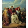 thumbnail image 3 of Leopold Kupelwieser 20x23 Black Modern Framed Museum Art Print Titled - Moses Praying for Victory (1836), 3 of 5