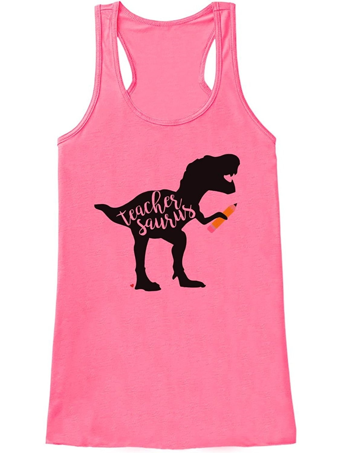 Custom Party Shop Custom Party Shop Womens Teachersaurus Dinosaur Tank Top XL Pink Walmart