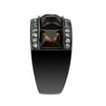thumbnail image 5 of Black Stainless Steel Ring with Synthetic in Brown for Women Brown Stone Color Style TK3746 Size 5, 5 of 5