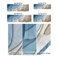 thumbnail image 3 of Kitchen Cafe Valance Curtain for Small Windows,Modern Abstract Wave Lines Rod Pocket Short Valances Ombre Blue White Brown Color Block Window Treatment Panel for Living Room/Bedroom/Bathroom,54x18in, 3 of 9