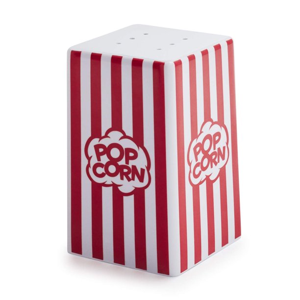 Popcorn Salt Shaker, Our red and white melamine shaker looks just like