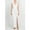 White, variant on ADRIANNA PAPELL Womens White Slitted Zippered Lined Striped Sleeveless Surplice Neckline Full-Length Party Sheath Dress 2