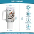 thumbnail image 3 of 40 Oz Car Handle Water Bottle Water Cup Water Bottle Water Jug Coffee Cup Travel Water Bottle Painting Dragon, 3 of 8