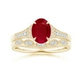 thumbnail image 5 of ANGARA Natural Aeon Vintage Inspired 1.25 ct Ruby Engagement Ring with Milgrain in 14K Yellow Gold for Women (Size-8x6mm) | July Birthstone, Anniversary, Jewelry Gift for Women | Natural Ruby Ring, 5 of 10
