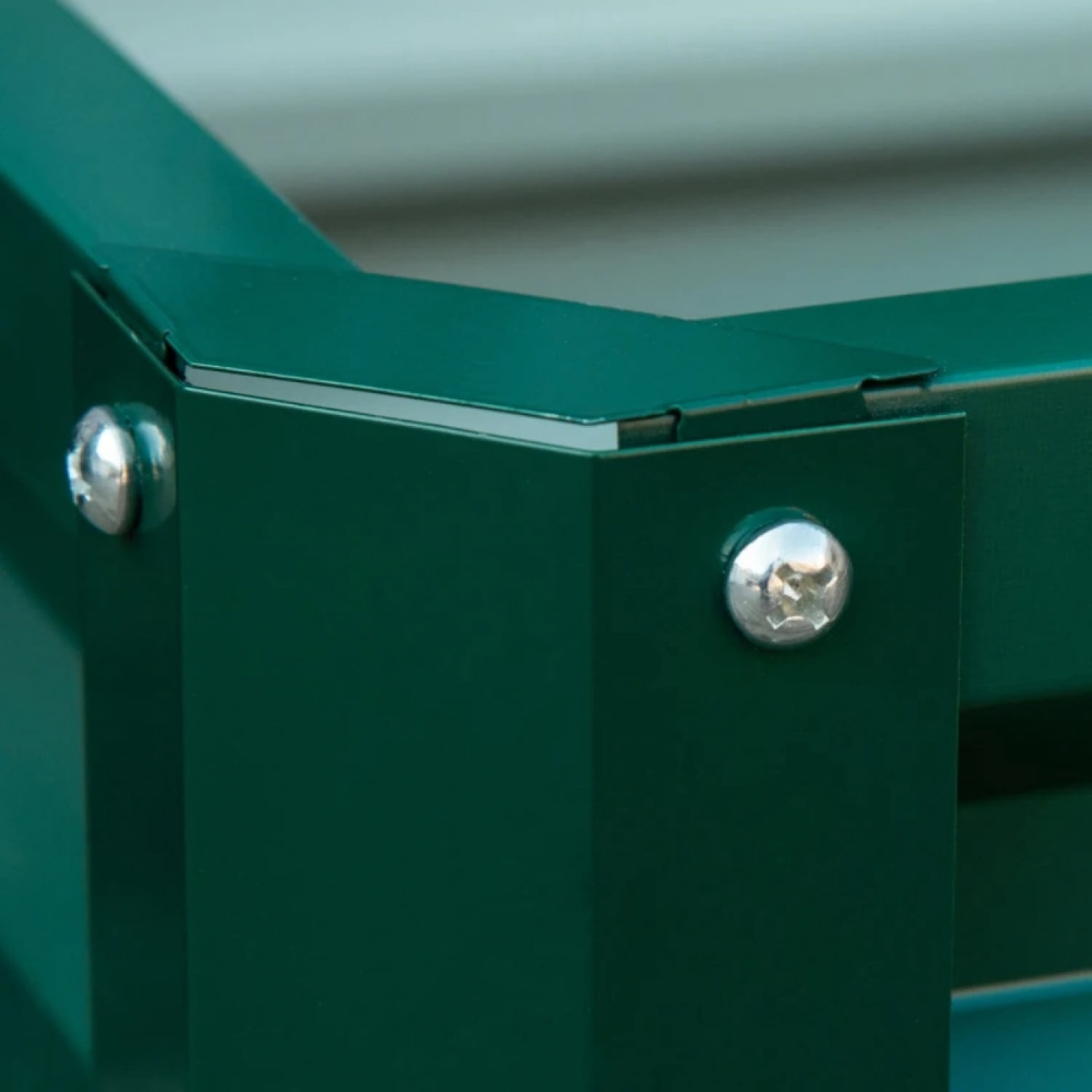 Set of 2 Square Metal Raised Garden Bed 23.5 x 23.5 x 12 Green Powder Coated Steel Planter Box for Vegetables Herbs Flowers