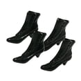 thumbnail image 4 of JWQFBC 2 Pairs Women Figure Boot High Heel Shoes Plastic 1/12 Scale Doll Room Black, 4 of 9