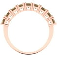 thumbnail image 5 of 2.61 ctw Wedding Band for Women - 14K Rose Gold Simulated Champagne Diamond Stackable Eternity Ring, 5 of 6