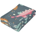thumbnail image 3 of Dreamtimes Dinosaur Soft Hand Towels 2-Piece Absorbent Bath Towel Decorative Fingertip Towels for Bathroom Gym Spa Hotel Beach Swimming Pool,14.4" x 28.3", 3 of 7