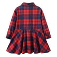 thumbnail image 4 of Esaierr Kids Girls Spring Fall Printed Dresses Toddler Baby Long Sleeved Dress Printed Plaid Dress Casual Comfortable Breathable Sleeve Dresses Party Dress,Sizes 3-11T, 4 of 9