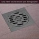 thumbnail image 2 of Square Bathroom Floor Drain, Thickened Stainless Steel Shower Deodorizing Waste Floor Drain, 2 of 5