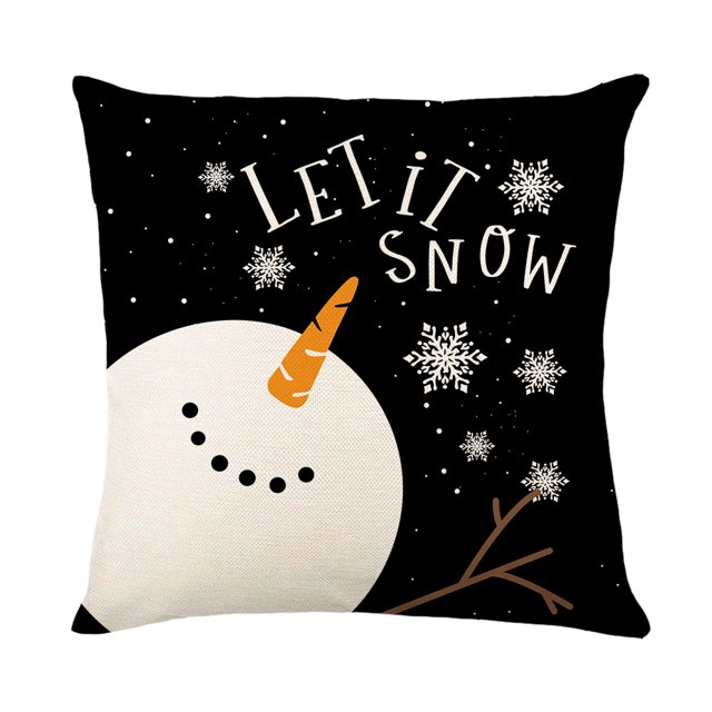 Juego de 4 fundas de almohada navideñas, 45x45cm, granja navideña decorativa