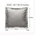 thumbnail image 7 of Super Soft Brushed Microfiber Euro Pillow Shams Set of 2, Machine Washable Square Pillow Cases, 26 x 26 inches, Smoky Gray, 7 of 7
