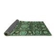 thumbnail image 2 of Ahgly Company Indoor Round Oriental Turquoise Blue Traditional Area Rugs, 4' Round, 2 of 4